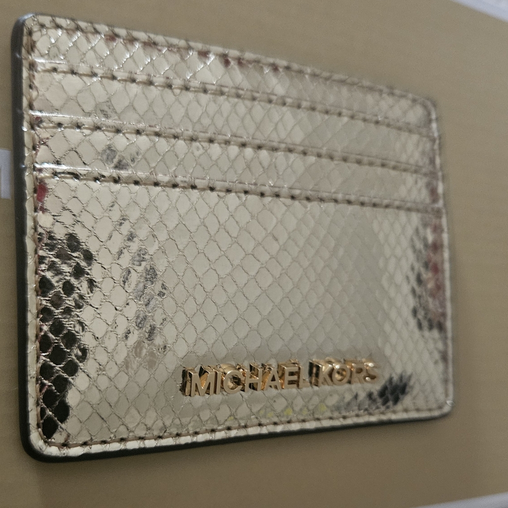 NWT Michael Kors Jet Set Travel PVC Credit Card Case ID Holder
